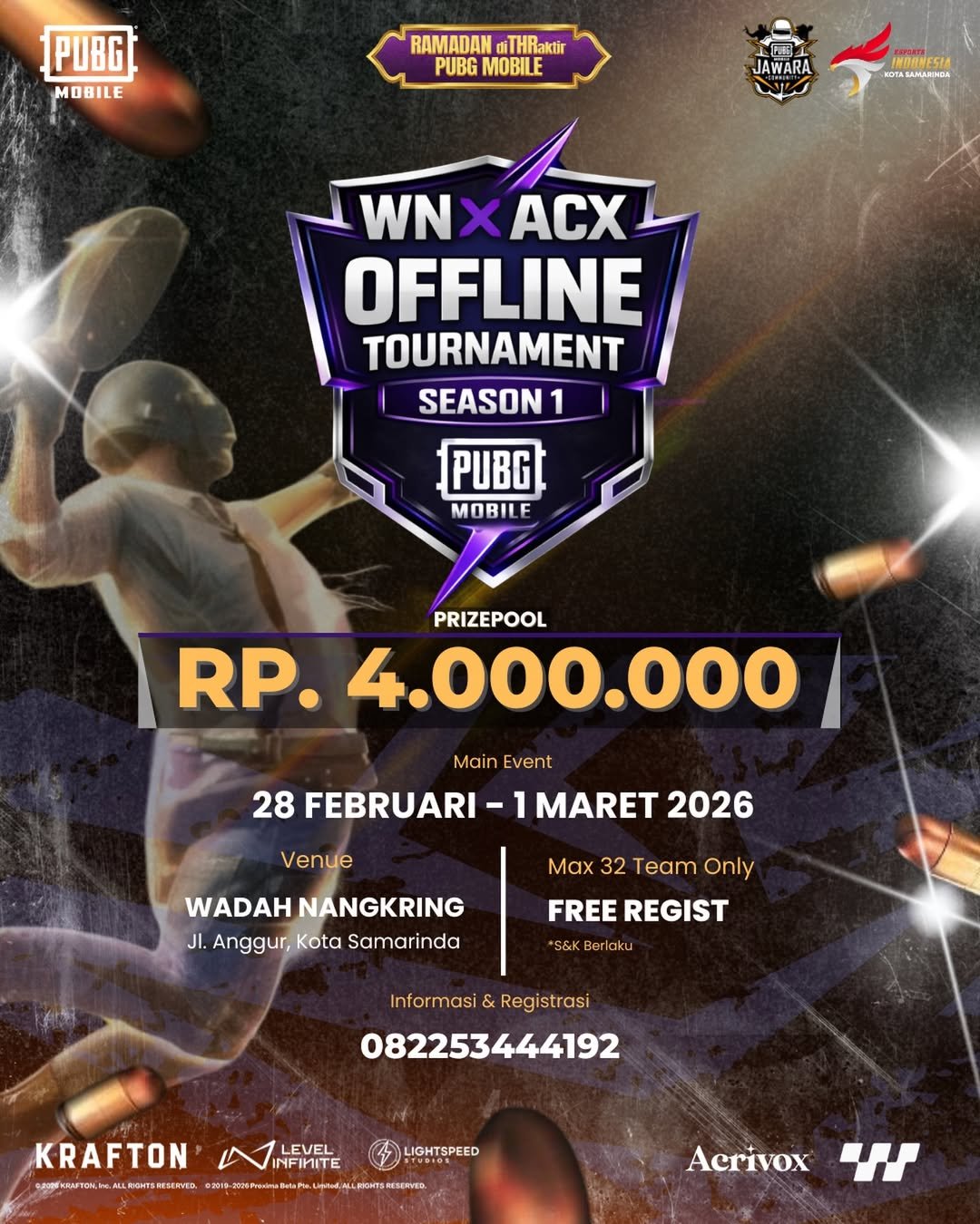 WN x ACRIVOX PUBG Mobile Offline Tournament: Kompetisi Bergengsi Season 1!